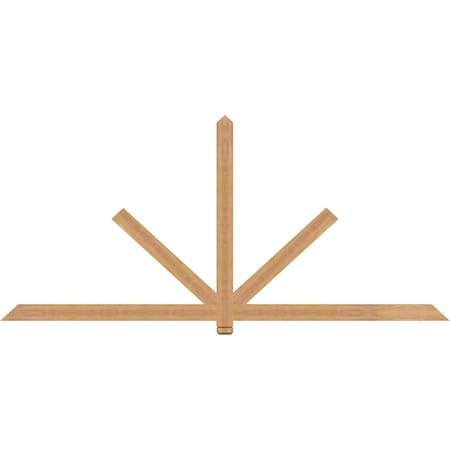 Ekena Millwork Kennewick Timber Gable Bracket, Western Red Cedar, 96"W x 44"H x 1 1/2"D x 3 1/2"F, 11/12 Pitch GBW096X44X0204KEN00SWR